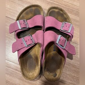 Birkenstock Pink Suede Sandals size 7